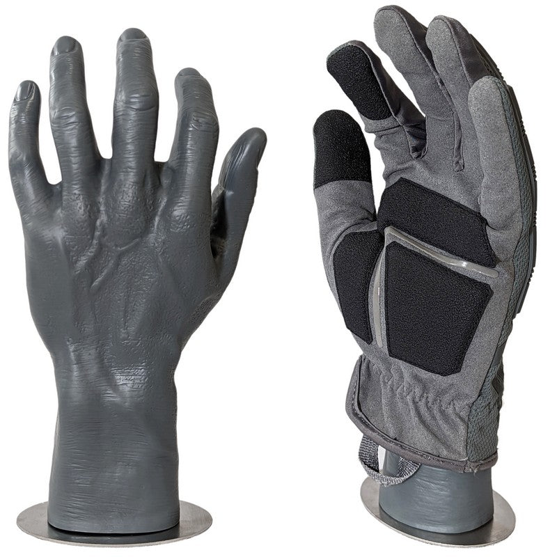 DS-192 Left Male Hyper Realistic Glove, Watch, Jewelry Display Mannequin Hand, Magnetic Bottom with Base