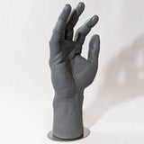 DS-193 Right Male Hyper Realistic Glove, Watch, Jewelry Display Mannequin Hand, Magnetic Bottom with Base