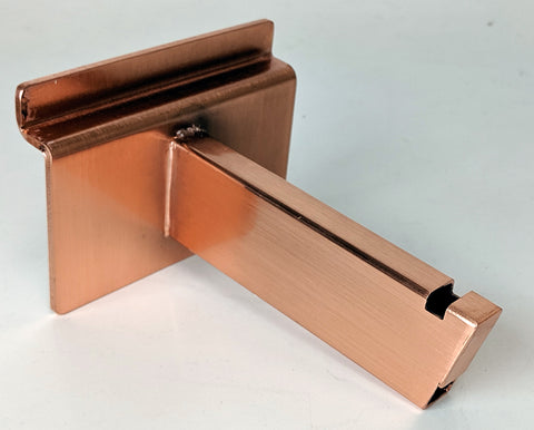 MN-KA (USED) Slatwall 4.75" Faceout Straight Arm Notched Hanger, Brushed Copper (FINAL SALE)