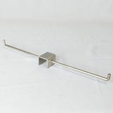 LP-011 (USED) Brushed Chrome Double 6" Arm Garment Rack Faceout Hook for 1" Rectangular Tubes (FINAL SALE)