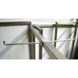 LP-011 (USED) Brushed Chrome Double 6" Arm Garment Rack Faceout Hook for 1" Rectangular Tubes (FINAL SALE)