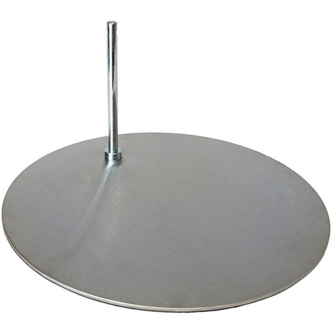 MA-013 Silver-Toned Round Base for Mannequin with 0.5" D Sole-Rod - DisplayImporter
