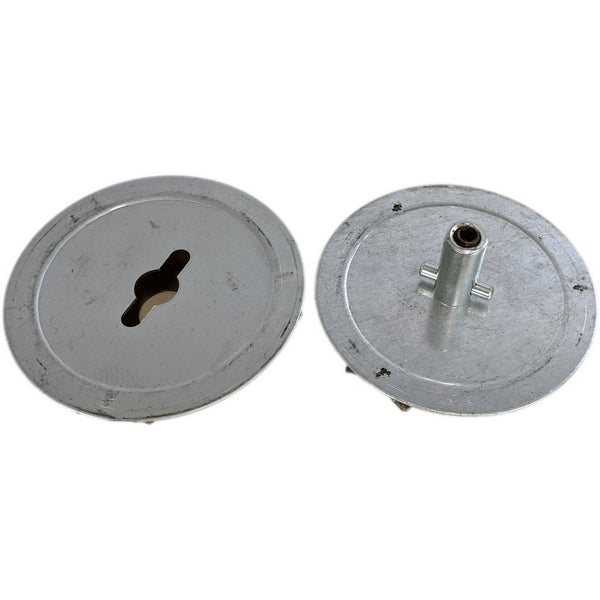 MA-019 Mannequin Leg Metal Flange Connector Plates - DisplayImporter