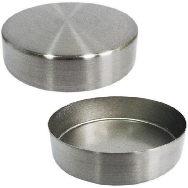 MA-029 Replacement Brushed Chrome 3-7/16" Round Metal Neck Cap for Dress Forms (fits MN-025/MN-602) - DisplayImporter