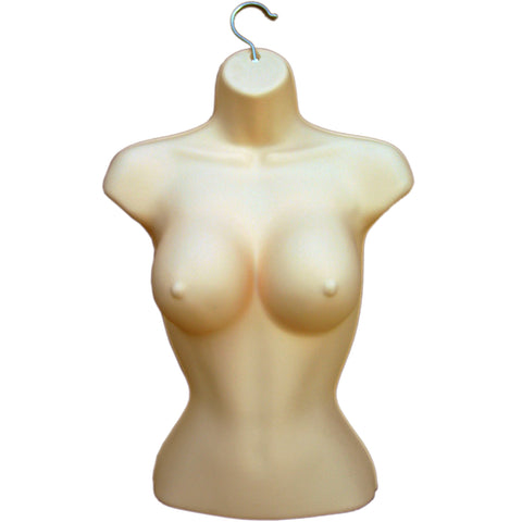 MN-010 Busty Female Heavy Duty Injection Mold Hanging Torso Form