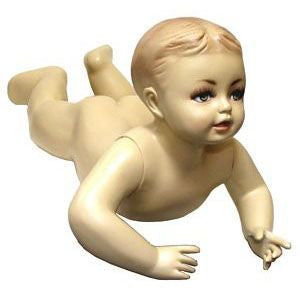MN-037 Crawling Tummy Time Baby Toddler Fleshtone Mannequin - DisplayImporter