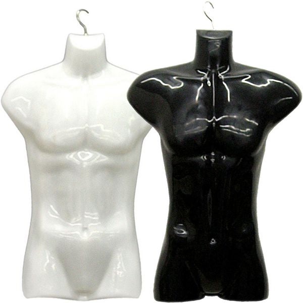 MN-116 Male Injection Mold Hanging Torso Form - DisplayImporter
