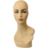 MN-174 Female Mannequin Head Form with Pierced Ears - DisplayImporter