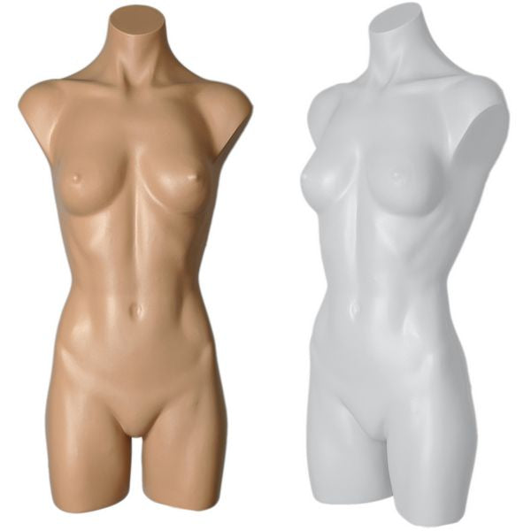 MN-179BODY Female Plastic Armless Round Body Torso Mannequin