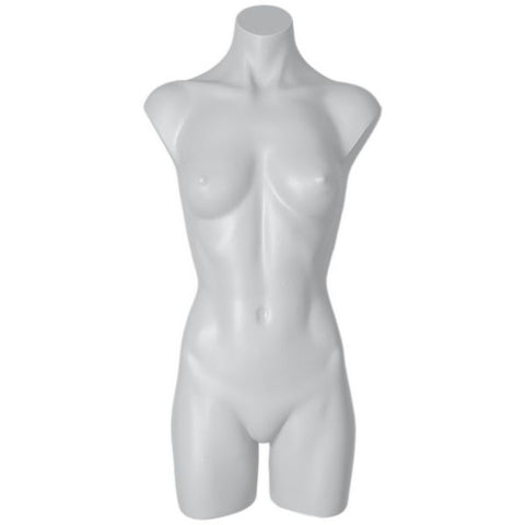 Plastic Female Half-leg Mannequin Torso With Stand: Black
