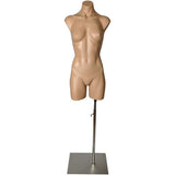 MN-179 Female Plastic Armless Round Body Torso Mannequin Dress Form