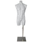 MN-193 Male Plastic Armless Round Body Torso Mannequin Dress Form
