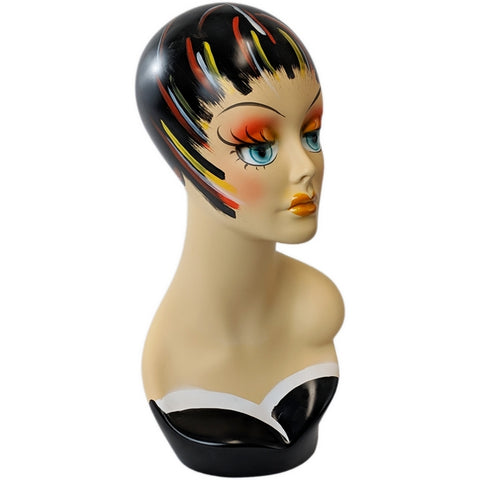 Mannequin Heads Colorful Female Wigs Fake Hair Sold Flea Market Stock Photo  by ©ttatty 197598414