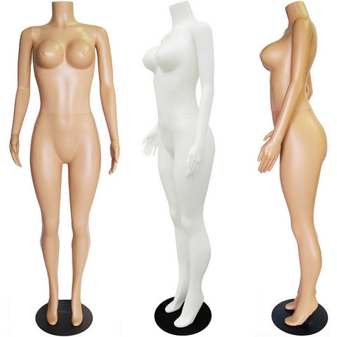 Female Mannequin, Plastic, Unbreakable, Skin Tone with Glass Base – Store  Fixture Showcase
