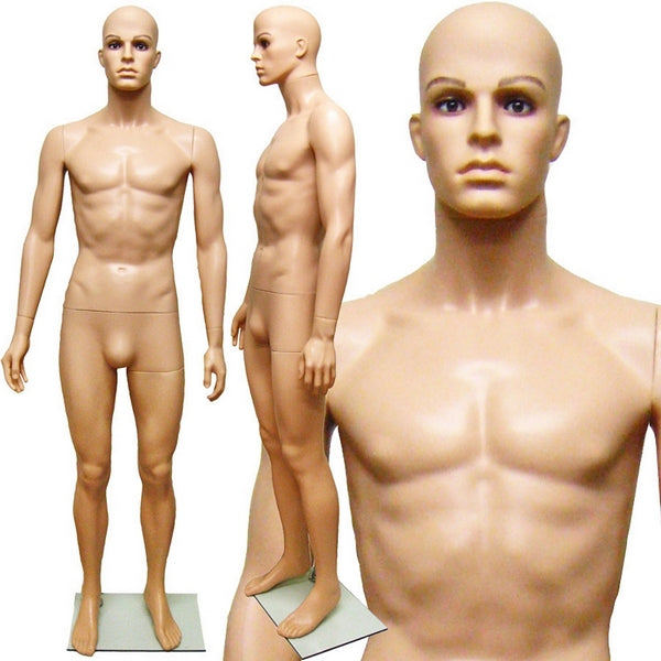 MN-251A Plastic Realistic Head Male Full Body Mannequin with Removable Head - DisplayImporter