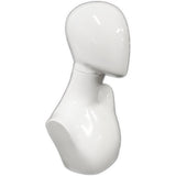 MN-438 Glossy Female Abstract Egghead Mannequin Head Form w/ Swivel Neck - DisplayImporter