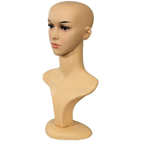 Gridwall Wig Display Mannequin Head, Ladies Display Head, Female Bust Form