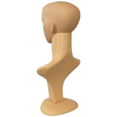 Male Mannequin Head Wood and Early Plastic Ideal Display for