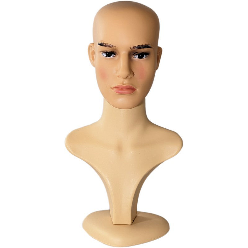 MN-598 Male Plastic Realistic Face Mannequin Head Wig Display –  DisplayImporter