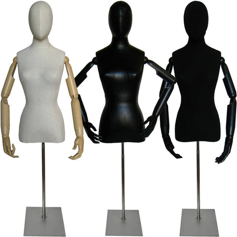 Full Body Half Body Female Display Dress Form,standing Sitting Velvet  Mannequin Torso,manikin Head for Wigs,jewelry Holder Hat Clothes Rack 