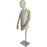 MN-603 Male Egghead Dress Form with Articulate Arms - DisplayImporter
