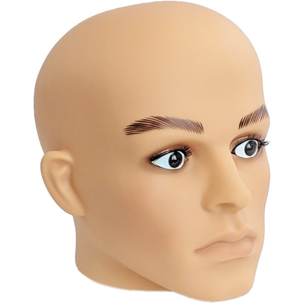 MN-G2 Plastic Male Realistic Head Attachment for Mannequins/Forms - DisplayImporter
