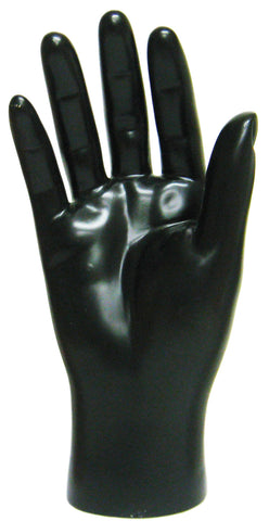 Set of 2 Hand Ring Display With Black Polish, Manequinne Hands