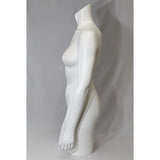 MN-SW576 Female 3/4 Upper Body Torso Mannequin Form with Arms, Right Leg Out (Base Ready)