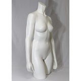 MN-SW576 Female 3/4 Upper Body Torso Mannequin Form with Arms, Right Leg Out (Base Ready)