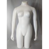 MN-SW614 Large Female 3/4 Upper Body Torso Mannequin Form with Arms (Sizes 12-14, Large) (Base Ready)