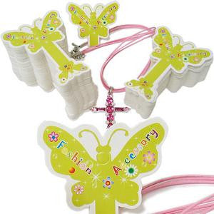 PG-020 100 pcs Butterfly Jewelry Hanging Tags - DisplayImporter