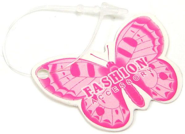 PG-051 Fashion Butterfly Merchandise Tag with Security Loop Plastic Fastener - Pack of 575