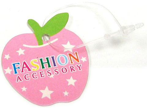 PG-052 Fashion Apple Merchandise Tag with Security Loop Plastic Fastener - Pack of 1000