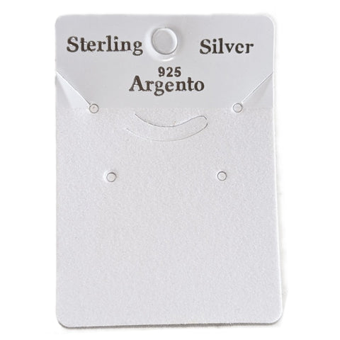 1 1/2 x 1 1/2 Kraft Sterling Silver Hanging Earring Cards
