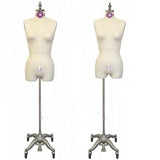 PMP-601A Industry Grade Pinnable Ladies Female Dress Form with Collapsible Shoulders (Pole in Middle or Side) - DisplayImporter