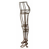 PMP-901F Wrought Iron Pants Wire Mannequin Form Display (Raw steel-colored) - DisplayImporter