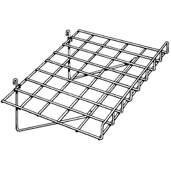 AF-040 Straight Wire Gridwall Shelf with Front Lip - DisplayImporter