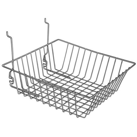 AF-045 Small Double Sloping Gridwall/Slatwall Basket - DisplayImporter