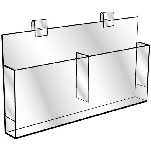 AF-050 Acrylic Gridwall Double Brochure Holder - DisplayImporter