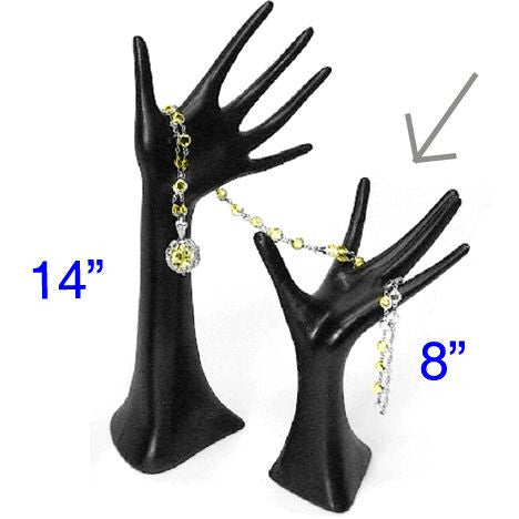 AF-086 8" Black Standing Jewelry Display Hand - DisplayImporter