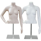 AF-123 Countertop Headless Female Torso Mannequin Form with Arms and Base - DisplayImporter