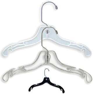 AF-167 12" Standard Weight Dress & Blouse Hangers - Pack of 100 - DisplayImporter