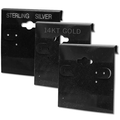 AF-AEC-573 Black Earring Cards - Pack of 100 - DisplayImporter