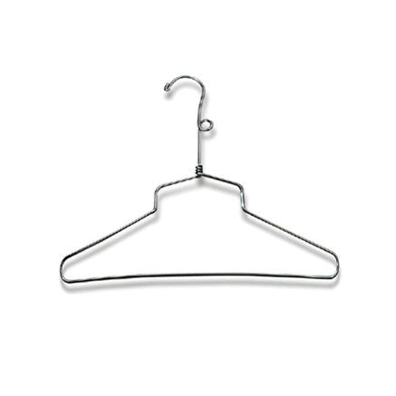 AF-H910SB2 12" Chrome Shirt & Dress Hangers with Loop - Pack of 100 - DisplayImporter