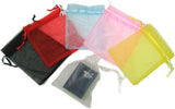 BG-016 Satin Mesh Organza Pouch with Drawstring Ribbon - 3.94" H x 3.15" W - DisplayImporter