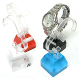 DS-107 Watch and Cuff Bracelets Jewelry Display with Acrylic Top-Beveled Block Base - DisplayImporter