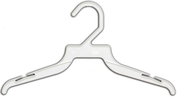 HG-033 14" White Economical Notched Giveaway Hangers - DisplayImporter
