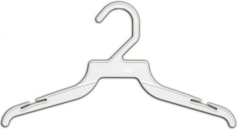 HG-033 14" White Economical Notched Giveaway Hangers - DisplayImporter