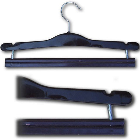 HG-040 15.5" Pants Hanger with Spring Loaded Bar - DisplayImporter