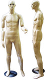 MN-136 Male Realistic Mannequin with Flexible Bendable Arms and Free Wig - DisplayImporter